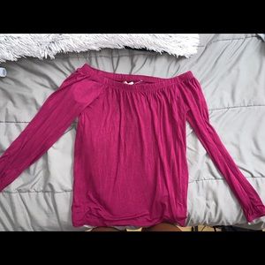 Hollister Long sleeve off the shoulder shirt
